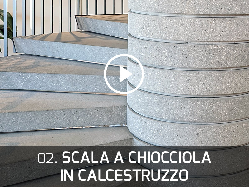 Scala Chiocciola Calcestruzzo Prefabbricata